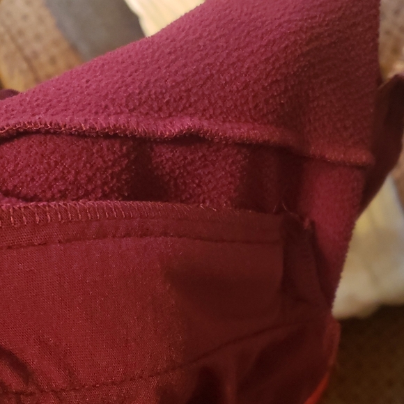 ADIDAS BURGUNDY FLEECE LINED CARGO ZIP POCKET PA - Picture 11 of 12